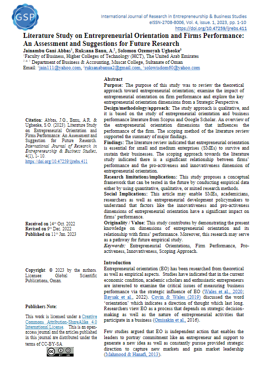 VOLUME 4 ISSUE 1 ARTICLE 1 PAGES 1-10